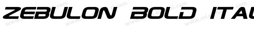 Zebulon Bold Italic字体转换